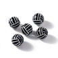 Printed Ball Series Acrylic Beads Colorful Sports Designs 100pcs 14