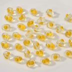 Lampwork Glass Beads Poached Egg 12mm Enamel Handmade 6pcs 6