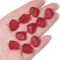 Frosted Flat Stone Glass Beads 12x15mm Matte Mixed Colors 20pcs 13