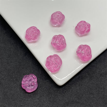 Czech Glass Beads Rose 12mm Soft Purple Pink 100pcs 10
