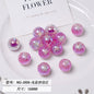 Glitter Fireworks Resin Beads 16mm Round Multicolor 10pcs 11
