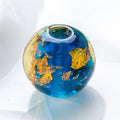 Lampwork Glass Beads Round 8/10/12mm Gold Foil Flakes Filled 50pcs 5