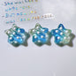 Dotted Rainbow Star Acrylic Beads 18mm Glossy Texture 10pcs 10