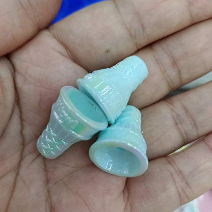 Painted Cone Acrylic Beads 18-20mm Glow In The Dark Pastel 100pcs 4