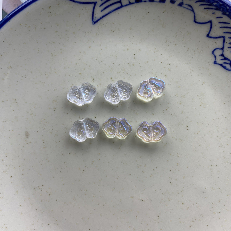 Czech Glass Beads Auspicious Clouds 9x13mm Translucent Mixed Colors 100pcs 9