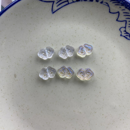 Czech Glass Beads Auspicious Clouds 9x13mm Translucent Mixed Colors 100pcs 9