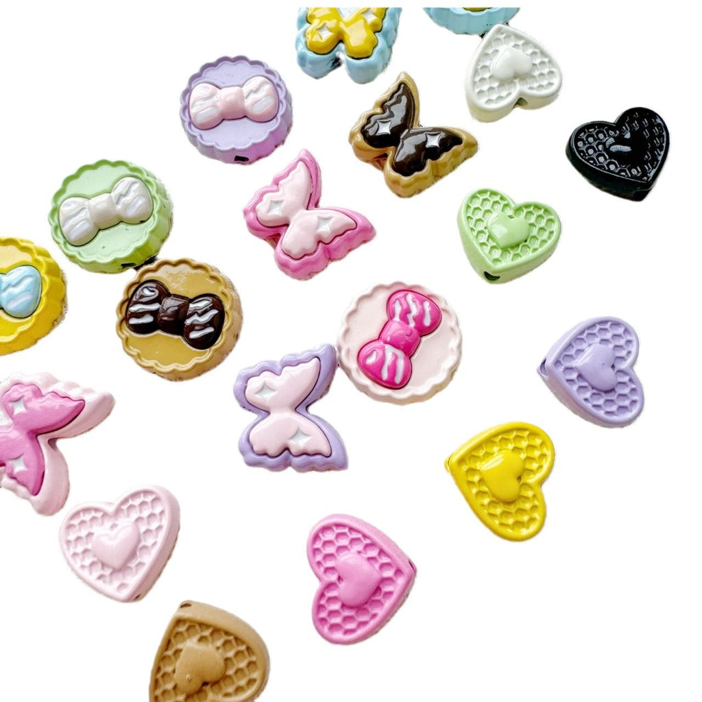 Butterfly Painted Metal Beads Decorative Alloy 10pcs 5