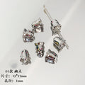 Cartoon Metal Beads Silver Pink Tone Playful Enamel 10pcs 3