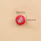 Baking Painted Flat Acrylic Beads 18mm Christmas Series 10pcs 3