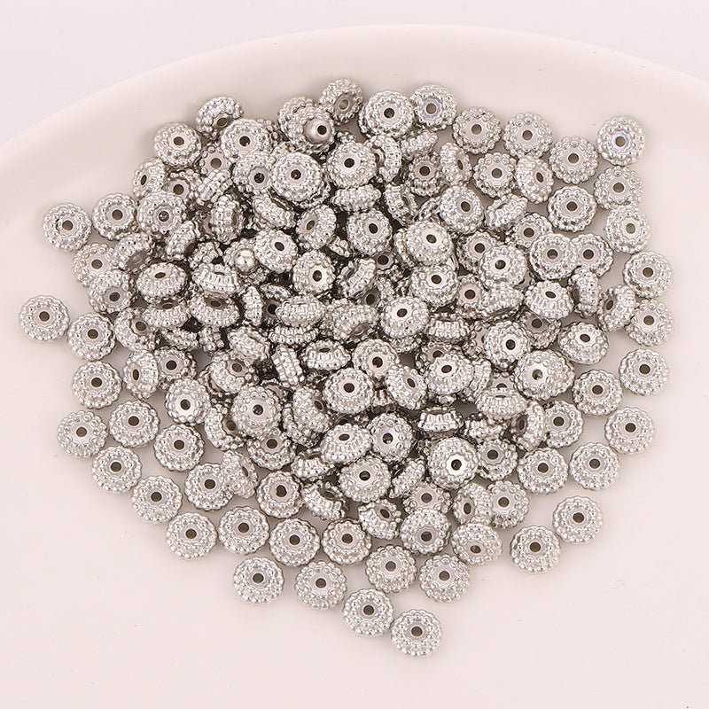 Wheel Shaped Acrylic Beads 8mm CCB Plastic Spacer 500pcs 3