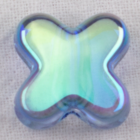 Transparent Clover Acrylic Beads 15x18mm AB Plating Colored 100pcs 11