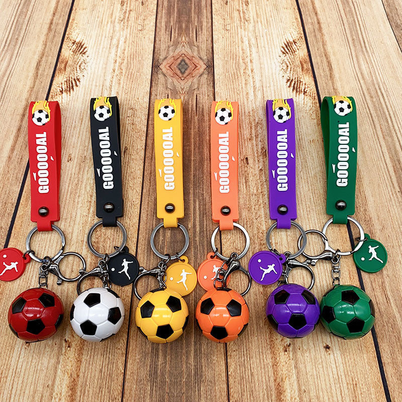 Acrylic World Cup Football Keychain Mini Soccer Ball Colorful Design 2