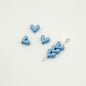 Painted V-Shaped Heart Acrylic Beads 6.7x8mm Glossy Mixed Colors 10pcs 16
