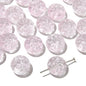 Transparent Floral Round Glass Beads 13mm Pastel Mixed 20pcs 11