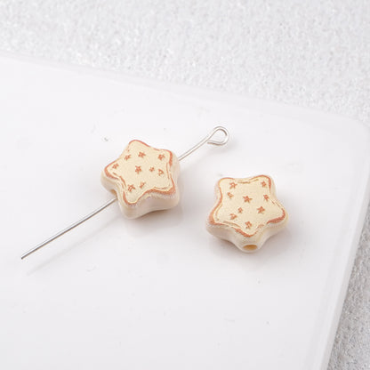 Cookie Star Acrylic Beads 14mm Assorted Colors 20pcs 7