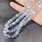 Square Transparent Glass Beads 8mm Clear Iridescent Shine 50pcs 12