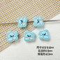Rabbit and Bear Painted Metal Beads Glossy Finish Bulk 10pcs 17
