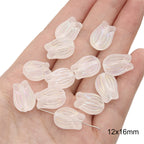 Semi-transparent Frosted Acrylic Beads Matte Finish Mixed Shapes 6
