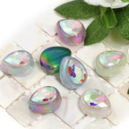 Glow Waterdrop Acrylic Beads 23x19mm Glitter Powder Glow In The Dark 25pcs 3