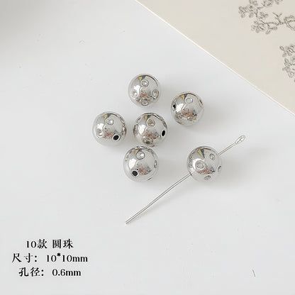 Christmas Tree Heart Acrylic Beads Silver Faceted CCB Plastic 10