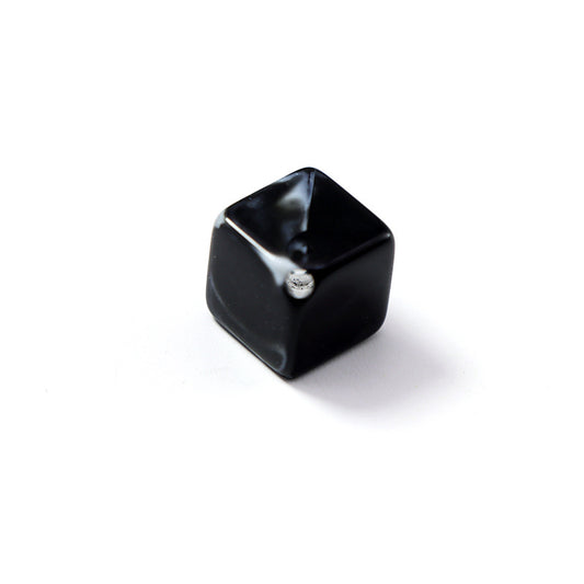 Ink Blooming Square Acrylic Beads 10mm Inclined Hole 100pcs 2
