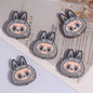 Labub Head Metal Beads 22mm Enamel Painted Alloy 10pcs 14