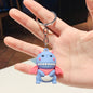Silicone Dinosaur Keychain Cartoon Animal with Wings and Smile 6