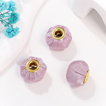Fabric Spacer Beads 15mm Silky Large Hole 100pcs 10