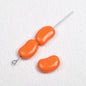 Painted Pea Acrylic Beads 15mm Glossy Jelly Bean Style 50pcs 18