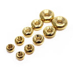 Brass Concave Spacer Beads 4-10mm Smooth Finish 100pcs
