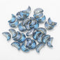 Moon Plated Transparent Crescent Glass Beads 9mm 14mm 30pcs 21