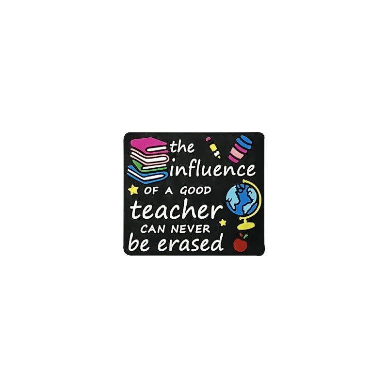 Silicone Focal Beads Alphabet Learning Series Star Mascot Holding Pencil 20pcs 7