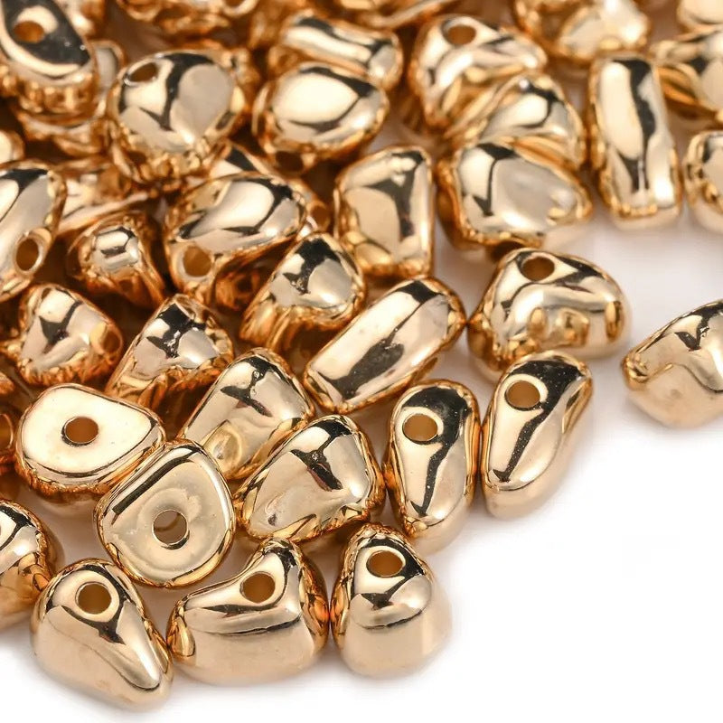 Irregular Stone Shaped CCB Plastic Spacer Acrylic Beads 6mm 200pcs 4