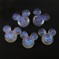 Transparent Aurora Laser Acrylic Beads Iridescent Mixed Shapes 2pcs 13