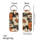 Blossom Pattern Chapstick Holder Neoprene Functional Keychain 3pcs 6