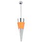 Beadable Wine Stopper Aluminum Alloy Metal Ball Top Silicone Grip 5