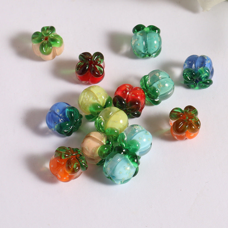Lampwork Glass Beads Fruit Collection Glow in the Dark Detailed 20pcs 4
