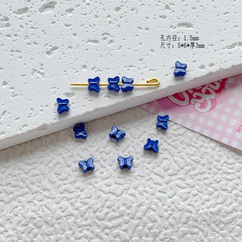 Star Butterfly Metal Beads 5mm Candy Colored Baked Painted 20pcs 7