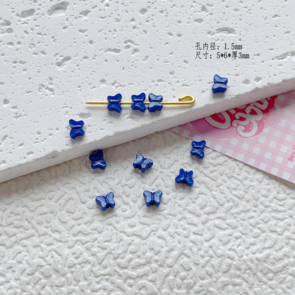 Star Butterfly Metal Beads 5mm Candy Colored Baked Painted 20pcs 7