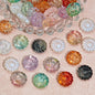 Gradient Sunflower Glass Beads 15mm Glossy Translucent Petals 25pcs