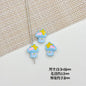 Bouquet and Heart Gift Box Metal Beads 13mm 16mm Pastel Painted 10pcs 5