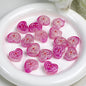 Bow Pattern Heart Resin Beads 20mm Colorful Mixed 10pcs 14