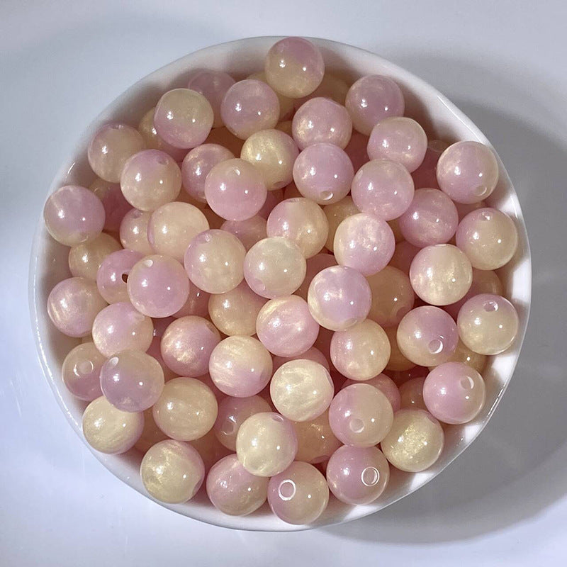 Gilding Gradient Resin Beads 8mm Round Shimmer 100pcs 29