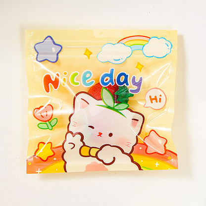 Top Seal Zip Lock Bags 13.5cm Pastel Animal Pattern 10pcs 15