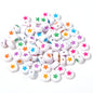 Colored Five-Pointed Flat Acrylic Beads 7mm Glossy Mixed 100pcs 6