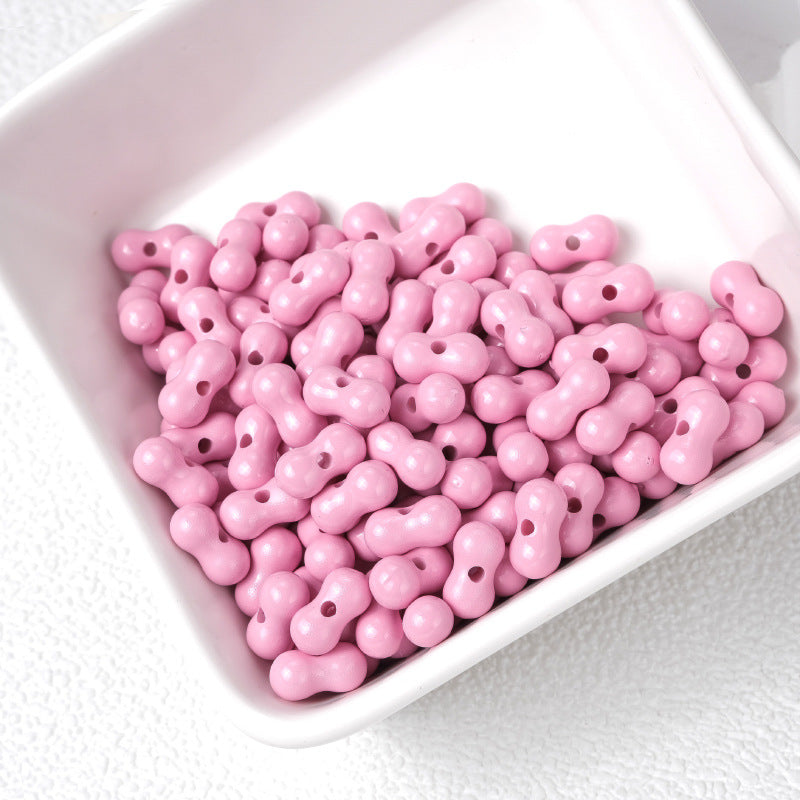 Acrylic Bone Spacer Beads 6x11mm Baking Painted 100pcs 12