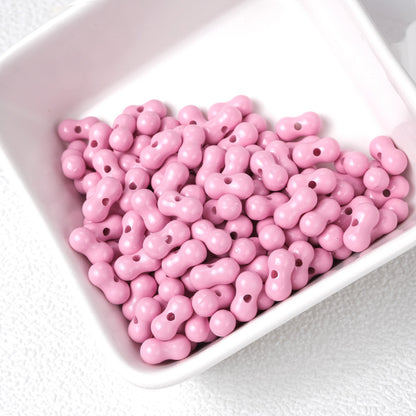 Acrylic Bone Spacer Beads 6x11mm Baking Painted 100pcs 12