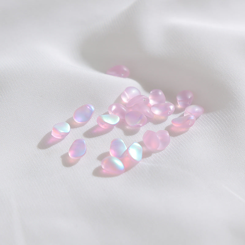 Transparent Czech Glass Petal Beads 6x8mm Soft Pastel Iridescent 100pcs 8