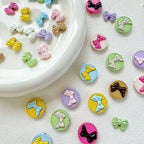 Round Bow Metal Beads 16mm 12mm Baking Painted 20pcs