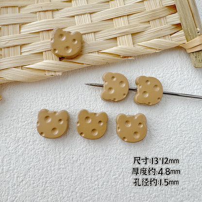 Baking Painted Cheese Animal Metal Beads Whimsical Pastel Colors 20pcs 40